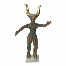 Sculpture figurine en terre cuite taureau minotaure monstre de Knossos... - £45.49 GBP