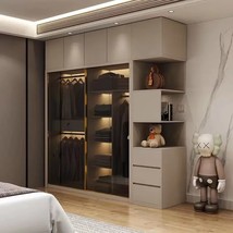 Divider Wooden Wardrobe Organizer Simple Modern Bedroom Unique Wardrobe ... - £1,265.67 GBP+