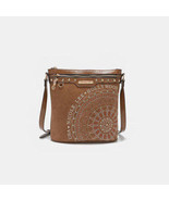 Nicole Lee USA Metallic Stitching Embroidery Inlaid Rhinestone Crossbody... - $81.88 CAD