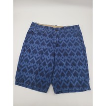 Gap The Lived In Shorts 31 Mens Blue Patterned High Rise Pocket Summer Bottoms - £22.61 GBP