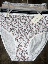 Laura Ashley Womens Brief Underwear Panties Floral 5-Pair Cotton Blend (R) ~ L - £24.82 GBP