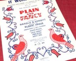 Vintage It Wonders Me  Plain and Fancy Kollmar &amp; Gardiner Sheet Music 1954 - $10.84