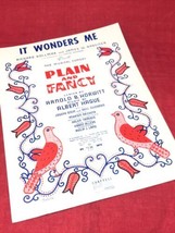 Vintage It Wonders Me  Plain and Fancy Kollmar &amp; Gardiner Sheet Music 1954 - £8.56 GBP