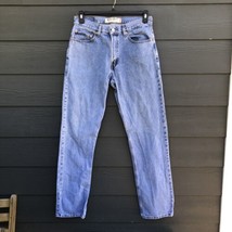 Vintage Levis Jeans Mens 32x34 Blue Denim Y2K 90s Faded Light Wash Whisk... - $36.58