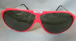 RARE 1980&#39;s ALPINA AERO RED AVIATOR SUNGLASSES West GERMANY WITH CASE NMINT - £340.66 GBP