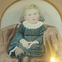 Antique Portrait Painting Eastlake Spoon Carved Deep Well Wooden Frame Old Glass - £77.67 GBP