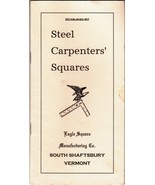 STEEL CARPENTERS&#39; SQUARES Eagle Square Manufacturing REPRINT BOOKLET (Ju... - $255.63 MXN