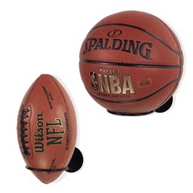 Palla Ball Storage Rack Wall Mounted Set Of 2, Soccer Ball, Volleyball, ... - $31.99