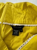 Jules & Leopold Women's Yellow Rear Zip & Slit Pull-On Skirt Size 8 Waist 30" image 3