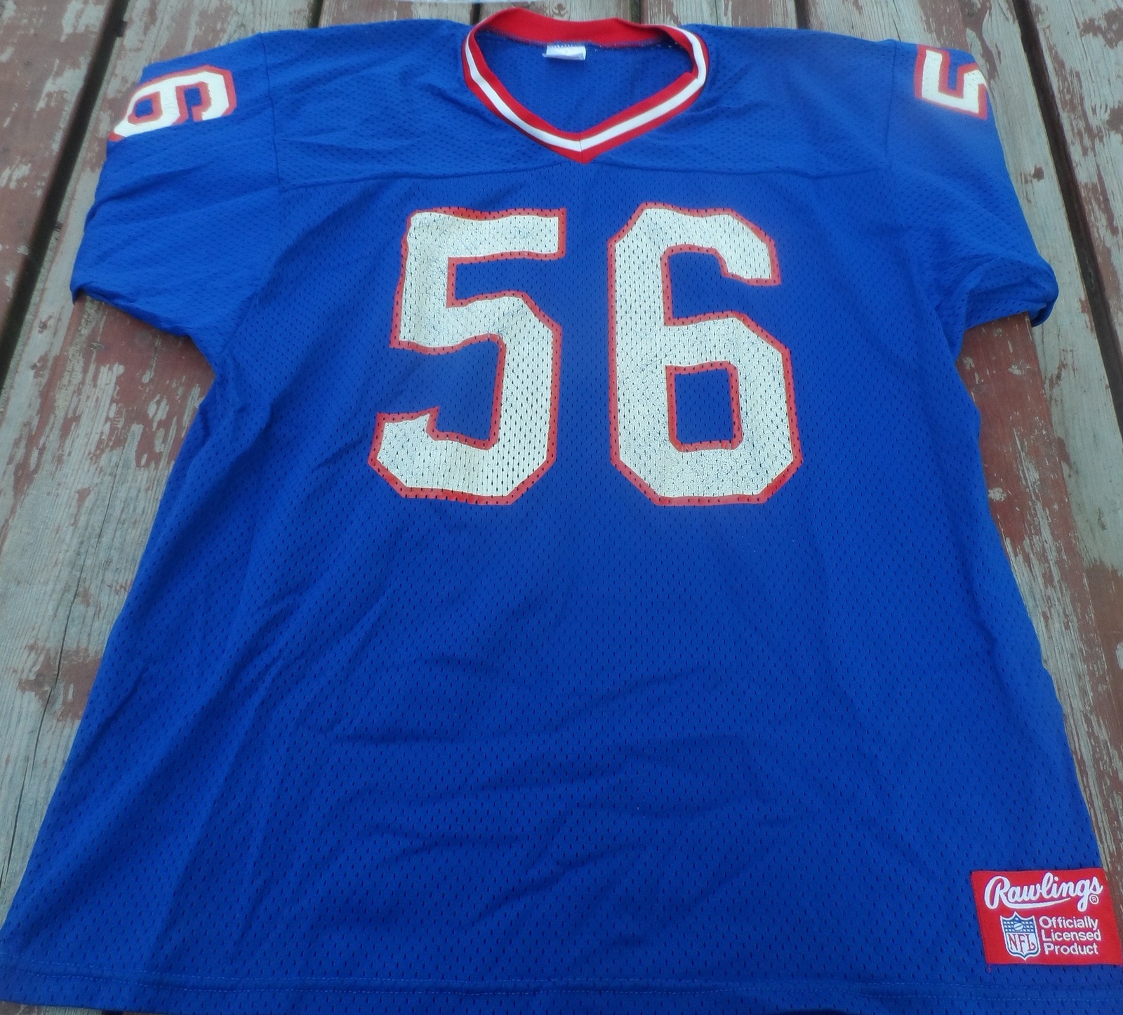 New York Giants 56 Lawrence Taylor Rawlings Large Football Shirt Made In USA Off - $69.95