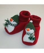 Gymboree Snow Playful Sleepwear Boy&#39;s Girl&#39;s Unisex Snowman Slippers siz... - $7.99