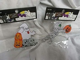 Halloween Cute n Creepy Craft Creations 3&quot; Flat Wood Mummy &amp; Ghost - £11.97 GBP