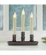 Battery-Operated LED Triple Window Candle, Set of 2 - $895.82 MXN