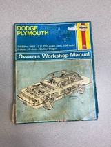 Haynes Dodge Plymouth Aries & Reliant Owners Workshop Manual 1981-1983 Softcover - $9.79