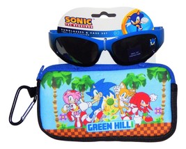 Sonic The Hedgehog 100% Uv Impact Resistant Sunglasses &amp; Soft Case Set Nwt - £12.36 GBP