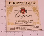 Vintage H Russell &amp; CIE Carnac Cognac Liquor label 1950s  - £3.94 GBP