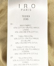 IRO Paris Teddi Shorts Beige Textured High Waist Pleated Size 36 US 2 NWT $325 image 5