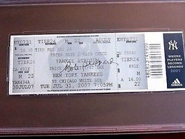 Bob Sheppard Yankees Pa Announcer Signed Auto 2007 Yankee Stadium Ticket Psa - £312.96 GBP