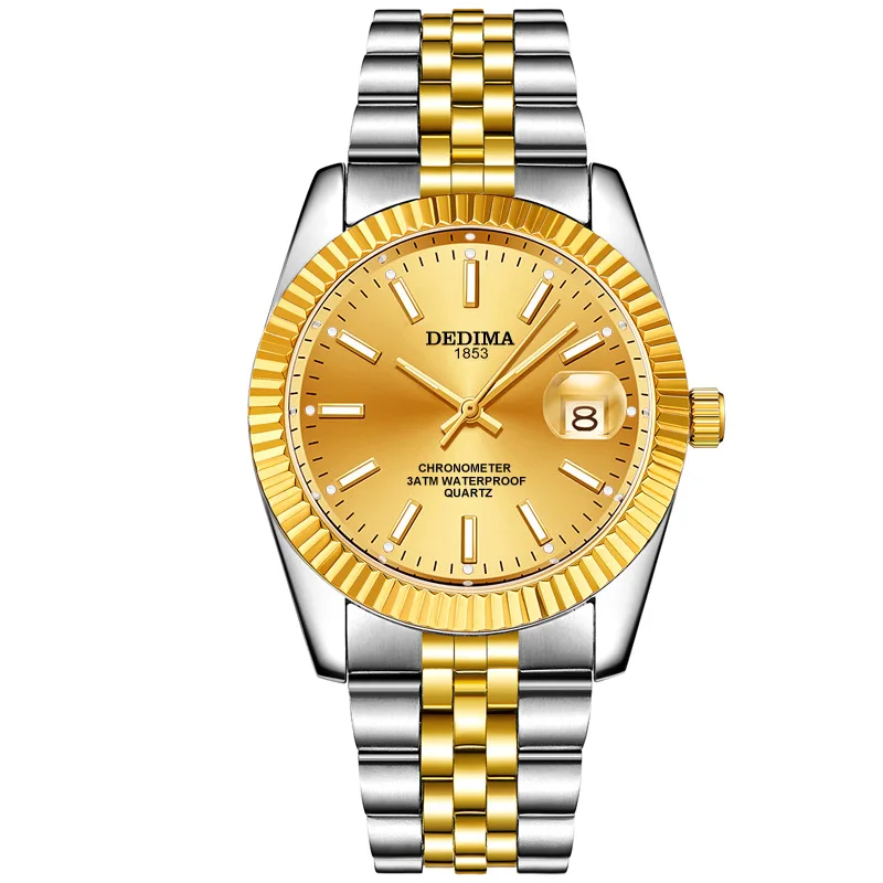 Mens Top Brand Luxury Fashion Gold Watches Men Business Stainless Steel ... - £18.09 GBP