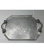 Hammercraft Hammered Metal Tray Rectangle Floral - $21.95