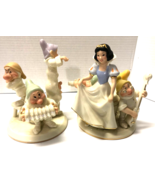Lenox Set of 2 DISNEY SNOW WHITE &amp; 7 Dwarves Porcelain Candle Stick Holders - €388,33 EUR