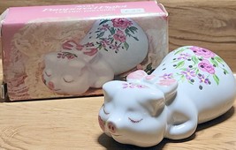 Vintage Avon Pampered Piglet Ceramic Pomander Brazil Ceramic Pig New In Box - £8.78 GBP