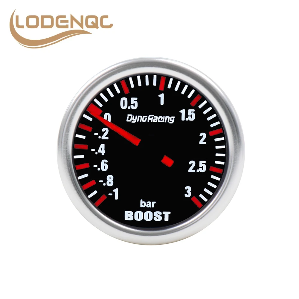 Lodenqc Car Meter Boost Sensor 2&#39;&#39;52MM -1-3 Bar Mechanical White Led Boost Gauge - £23.74 GBP