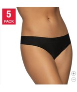 Felina Womens Panties Thong Black Gray Nude Pink Blue 5-Pack Stretch Mid... - $808.12 MXN