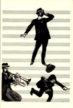 Carlo Pittore Sheet Music Mail Art-BLOWN AWAY-ART Postcard Bka - £7.96 GBP