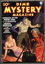 DIME MYSTERY- 6/1936-Insane weird menace Spicy Topless cover! Pulp Horror! - £1,101.94 GBP