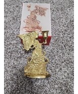 Angel Candle Holder 7” Solid Heavy Brass Christmas Decor Vintage - $22.00