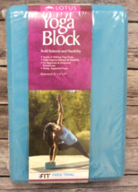 Lotus Yoga Block Foam 3&quot; x 6&quot; x 9&quot; Blue Balance &amp; Flexibilty Brand New S... - $13.96