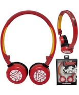 Tribe Marvel Avengers IRON MAN Wired Foldable Bubble WD Headphones w/ Mi... - £11.72 GBP
