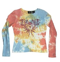 Vintage Harley Davidson Womens Med Tie Dye Long Sleeve T-Shirt Rhineston... - £19.65 GBP