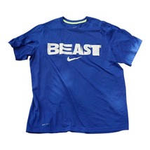 Nike T-Shirt Men&#39;s Size L Royal Blue Short Sleeve Crew Neck The Nike Tee... - $9.89