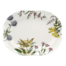 Spode Stafford Blooms 14 Inch Oval Serving Platter, Porcelain, Oven Safe - $116.99