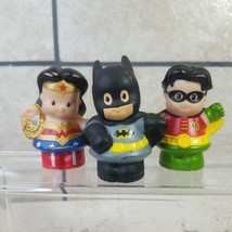 DC Comics Little People Super Hero Figures Batman Robin Wonder Woman Lot... - £9.51 GBP