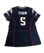 Nike Tim Tebow #5 New England Patriots Blue Jersey Womens Size Large NFL - £38.92 GBP