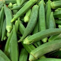 AW 100 Organic Clemson Spineless 80 Okra Seeds Đậu Bắp Heirloom Vegetabl... - $8.85