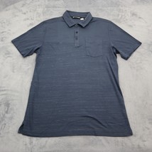 Travis Mathew Shirt Mens M Blue Gray Polo w pocket Golfing Casual Lightw... - $25.72