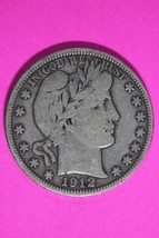 1912 P Barber Liberty Half Dollar Scarce Semi Key Date Coin Philadelphia 213 - $39.57