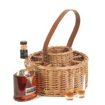Round Wicker Whisky Celebration Drinks Carrier - £51.95 GBP