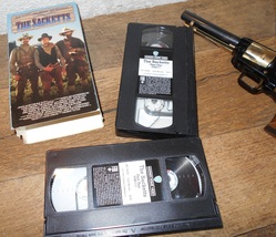 &quot;The Sacketts&quot; Movie, 2-VHS Set (1991) Old Western Action Thriller,Louis L&#39;Amour - £11.81 GBP