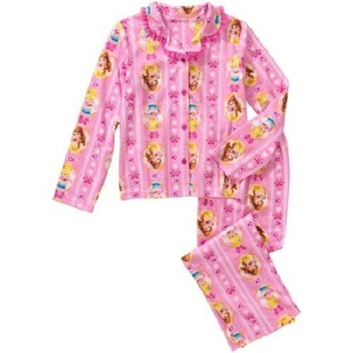 Disney Princesses Girls 2 Piece Pajama Set Long Sleeve Button Front Size 7-8 NWT - £9.90 GBP
