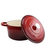 Crock Pot Artisan 7 Quart Round Cast Iron Dutch Oven in Scarlet Red - £109.81 GBP