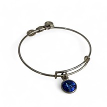 Alex and Ani Sapphire Blue Rhinestone Charm Bangle Bracelet September Bi... - £11.08 GBP