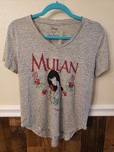 Disney Mulan Shirt Womens Size Small Gray juniors - £6.37 GBP