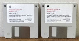 Set Pair 2 Vtg Macintosh System 7.5 Version 7.3 Disk Tools 1&amp;2 Floppy Disks - £796.87 GBP