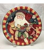 Santa with toys 8&quot; cookie plate by Susan Winget for CIC - £4.67 GBP