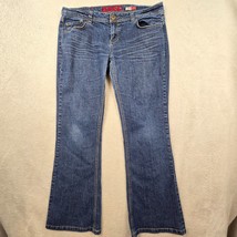 Bongo Jeans Juniors Size 15 Flirty Bootcut Y2K Style Whiskers Distressed... - £19.53 GBP
